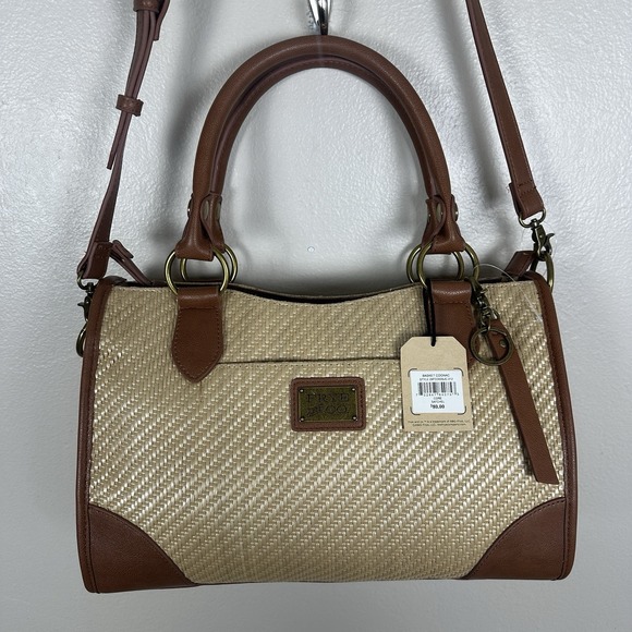 Frye Handbags - Frye and Co. Basket Cognac Satchel Tote Bag  Purse Handle And Strap With Tags